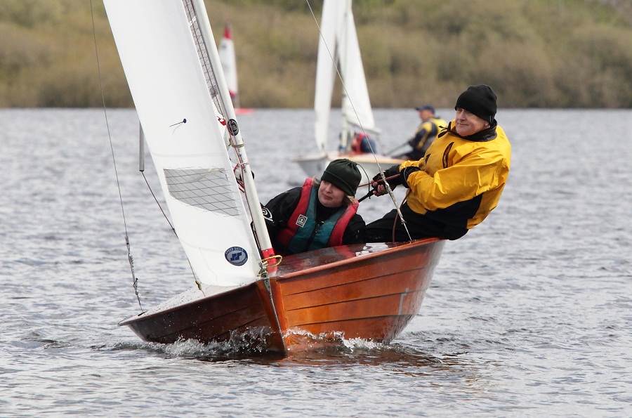 Paul Turner and Christine Preston race at Burwain photo copyright Paul Hagreaves taken at Burwain Sailing Club and featuring the National 12 class