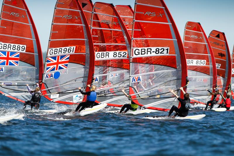 RYA Youth National Championships day 2 photo copyright Paul Wyeth / RYA taken at Weymouth & Portland Sailing Academy and featuring the RS:X class