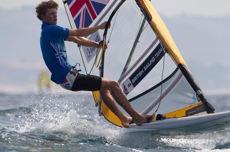 Tom Squires on day 2 of the ISAF Sailing World Championship photo copyright Richard Langdon / British Sailing Team taken at  and featuring the RS:X class