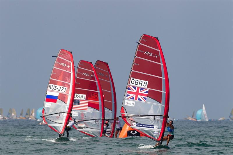 Bryony Shaw on day 2 of the ISAF Sailing World Championship photo copyright Richard Langdon / British Sailing Team taken at  and featuring the RS:X class