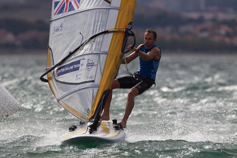 Nick Dempsey during the RS:X Medal Race on day 8 of the ISAF Sailing World Championship photo copyright Ocean Images / British Sailing Team taken at  and featuring the RS:X class