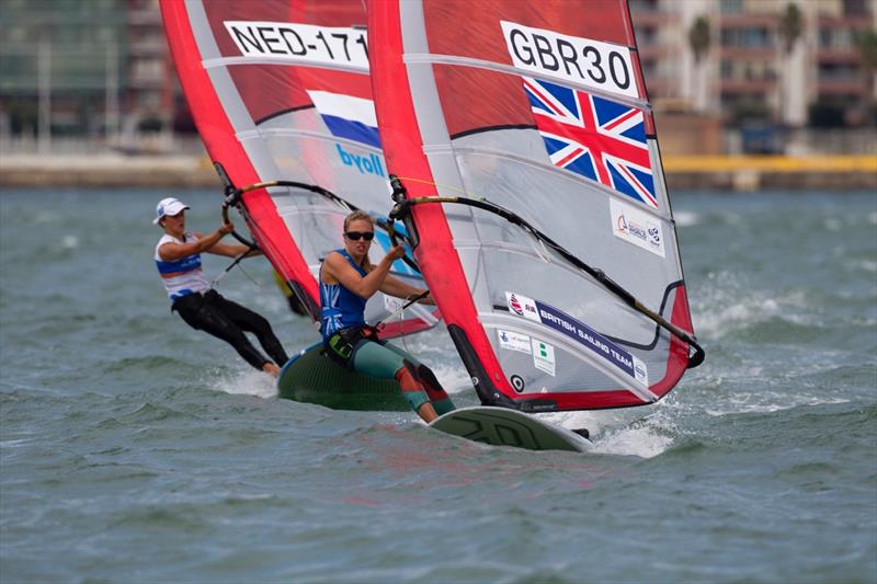 Izzy Hamilton  during the RS:X Medal Race on day 8 of the ISAF Sailing World Championship photo copyright Ocean Images / British Sailing Team taken at  and featuring the RS:X class