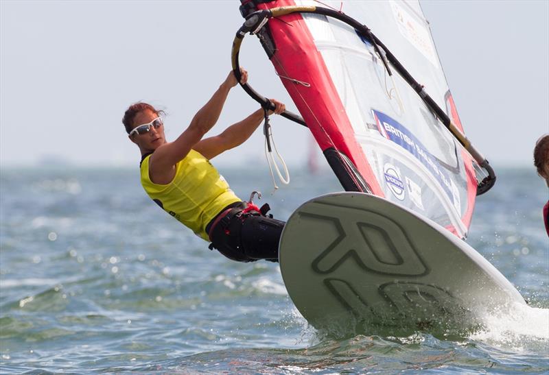 Bryony Shaw on day 5 at ISAF Sailing World Cup Miami photo copyright Ocean Images / British Sailing Team taken at Coconut Grove Sailing Club and featuring the RS:X class