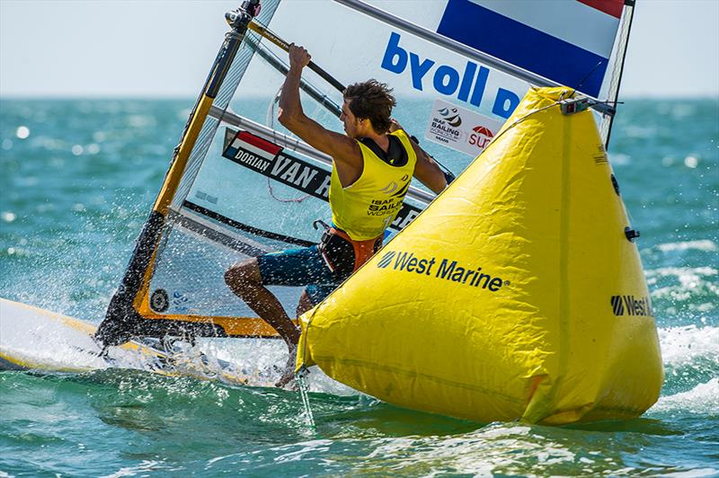 Men's RS:X gold for Dorian van Rijsselberge at ISAF Sailing World Cup Miami photo copyright Walter Cooper / US Sailing taken at Coconut Grove Sailing Club and featuring the RS:X class