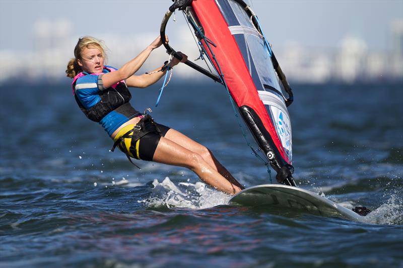 Emma Wilson at ISAF Sailing World Cup Miami, USA photo copyright Ocean Images / British Sailing Team taken at  and featuring the RS:X class