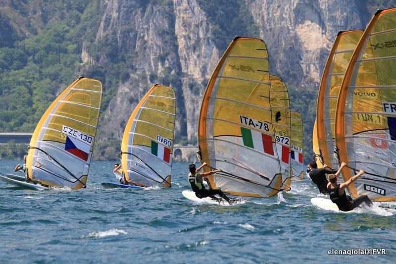 Day 2 of Eurosaf Champions Sailing Cup Leg 2 at Lake Garda photo copyright Elena Giolai taken at Fraglia Vela Riva and featuring the RS:X class
