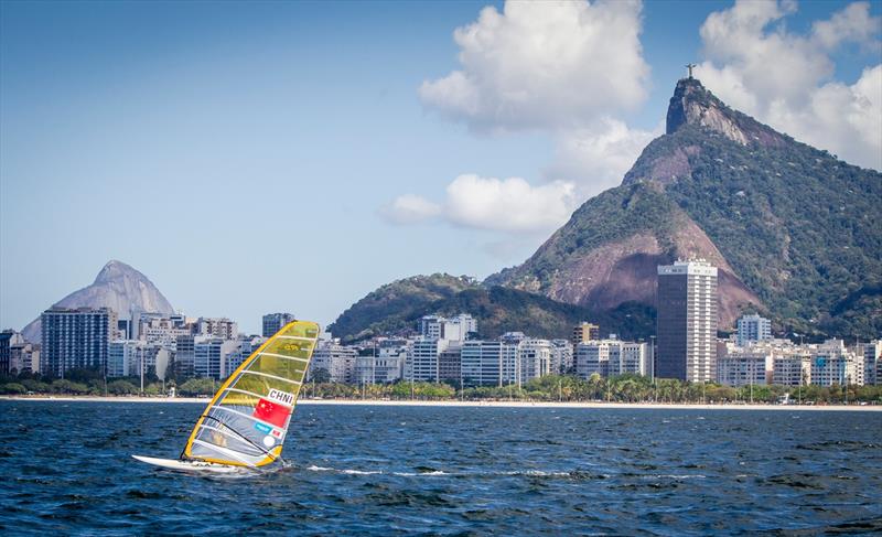 Aichen Wang wins the Men's RS:X class at the Aquece Rio – International Sailing Regatta photo copyright Jesus Renedo / SailingEnergy / ISAF taken at  and featuring the RS:X class