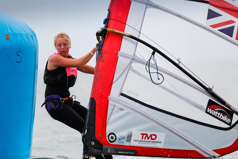 Emma Wilson on day 1 of the RYA ISAF Youth Worlds Selection Event at Hayling Island - photo © Paul Wyeth / RYA