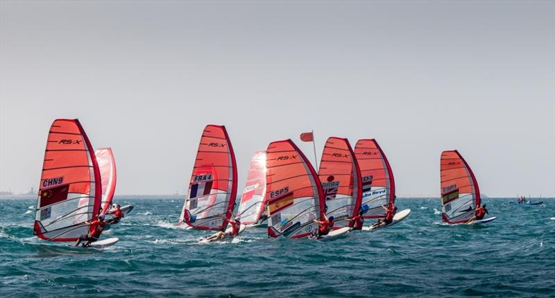 Women's Medal Race at the RS:X World Championships - photo © Jesus Renedo / Oman Sail