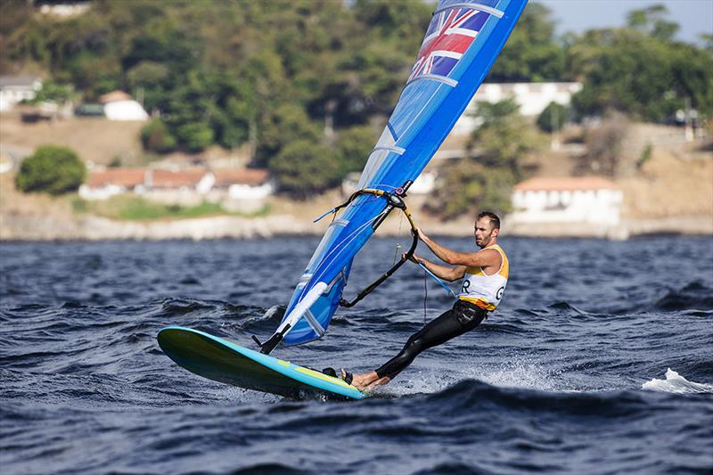 Men's RS:X Silver for Nick Dempsey at the Rio 2016 Olympic Sailing Competition photo copyright Richard Langdon / British Sailing Team taken at  and featuring the RS:X class