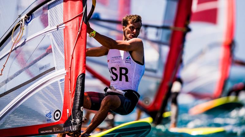 Yaov Omer (ISR) on day 3 of the Aon Youth Worlds in Auckland - photo © Pedro Martinez / Sailing Energy / World Sailing