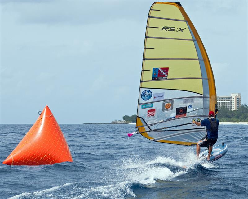 Trevor Charles Hunte will attempt to defend his record in the Mount Gay Round Barbados Race photo copyright Peter Marshall / MGRBR taken at Barbados Cruising Club and featuring the RS:X class