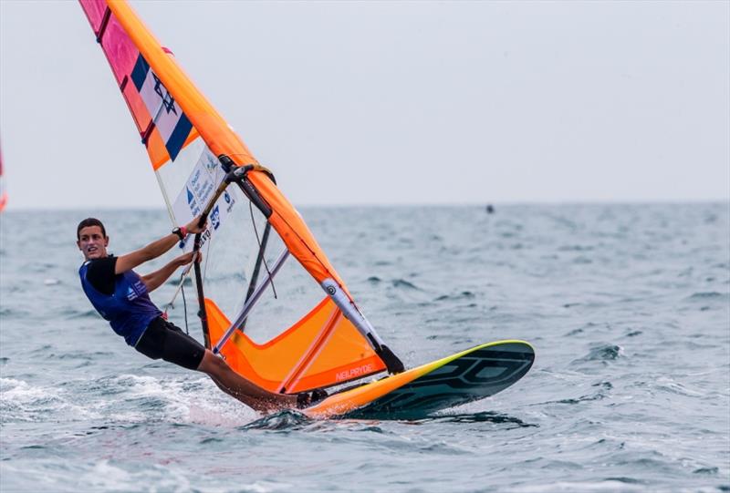 Israeli Boys RS:X sailor - Yoav Cohen at the Youth Sailing Worlds in Sanya photo copyright Jesus Renedo / Sailing Energy / World Sailing taken at  and featuring the RS:X class