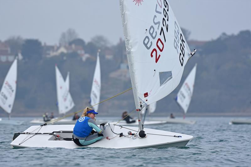 Matilda Nicholls sailing her Laser Radial in Weymouth photo copyright James Tomlinson taken at Weymouth & Portland Sailing Academy and featuring the  class
