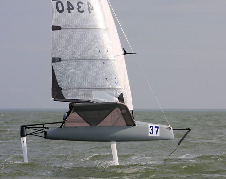 Robert Greenhalgh's International Moth at the Europeans in 2015 photo copyright Robert Greenhalgh taken at  and featuring the  class