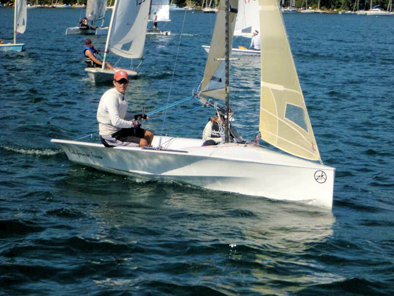 Chris Eddes and Tara Foster are 2nd in Division 1 at the Australian University Fleet Racing Championship photo copyright Ajay Rau taken at Royal Prince Alfred Yacht Club and featuring the NS14 class