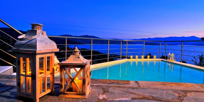 Villa Nafskia Private Pool at Leda Beach Club, Pelion, Greece - photo © Ocean Elements