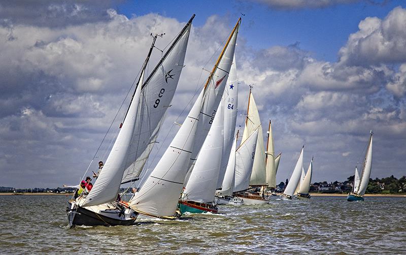 A Classic Start - Mersea Week 2021 photo copyright Chrissie Westgate taken at West Mersea Yacht Club and featuring the Gaffers class