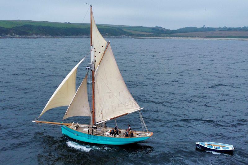 Tallulah, a 44ft pilot cutter, sailing to Falmouth photo copyright Corin Nelson-Smith taken at  and featuring the Gaffers class