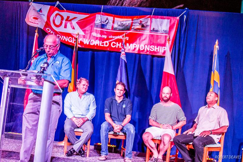The 2017 OK Dinghy Worlds Opening Ceremony photo copyright Robert Deaves taken at Barbados Yacht Club and featuring the OK class