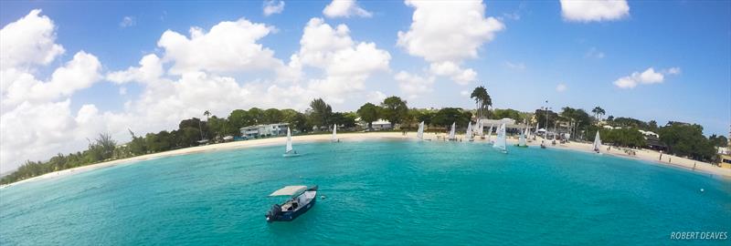 Wall-to-Wall sunshine at the 2017 OK Dinghy Worlds photo copyright Robert Deaves taken at Barbados Yacht Club and featuring the OK class