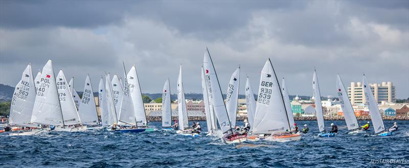 2017 OK Dinghy Worlds day 2 photo copyright Robert Deaves taken at Barbados Yacht Club and featuring the OK class