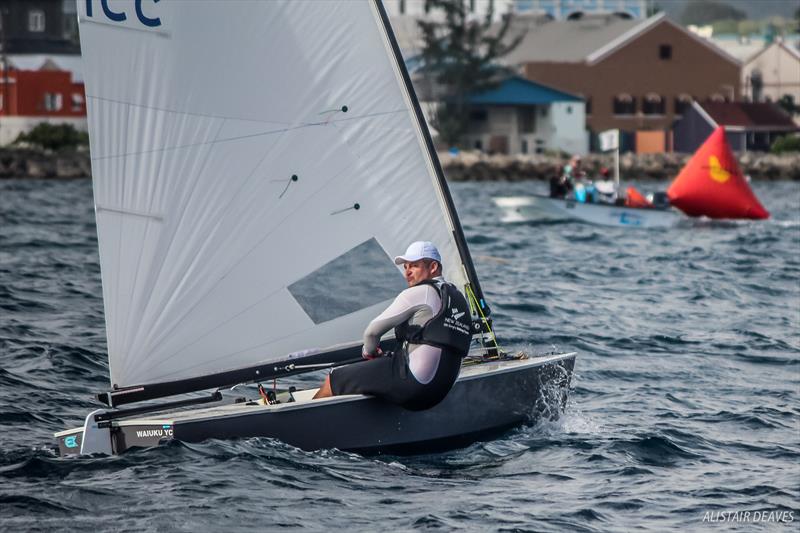 Mark Perrow on day 2 of the 2017 OK Dinghy Worlds photo copyright Robert Deaves taken at Barbados Yacht Club and featuring the OK class
