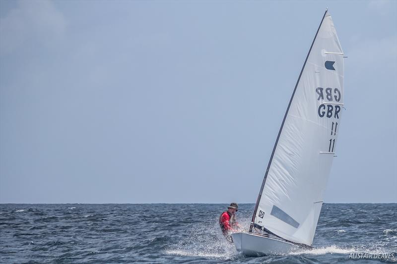 Jim Hunt on day 3 of the 2017 OK Dinghy Worlds photo copyright Alastair Deaves taken at Barbados Yacht Club and featuring the OK class