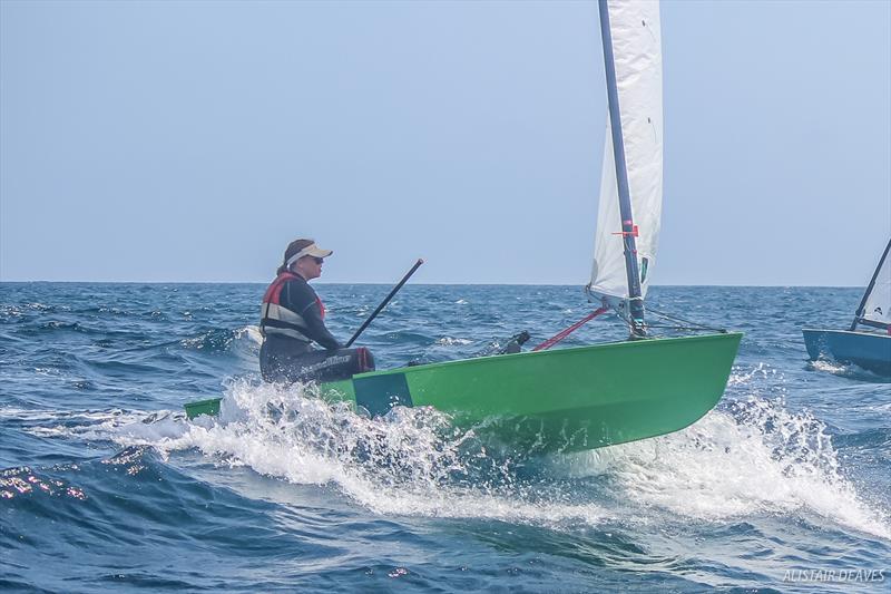Nadine Tietje on day 4 of the 2017 OK Dinghy Worlds photo copyright Alastair Deaves taken at Barbados Yacht Club and featuring the OK class