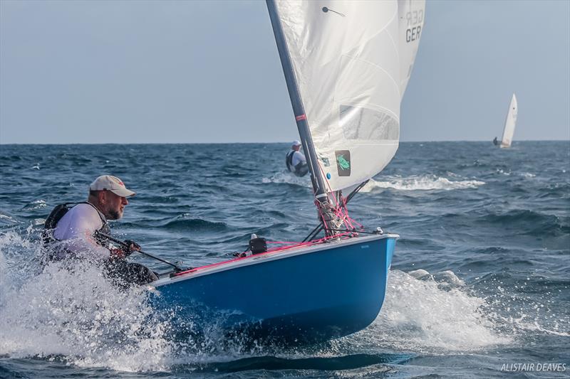 Nils Troland on day 4 of the 2017 OK Dinghy Worlds photo copyright Alastair Deaves taken at Barbados Yacht Club and featuring the OK class