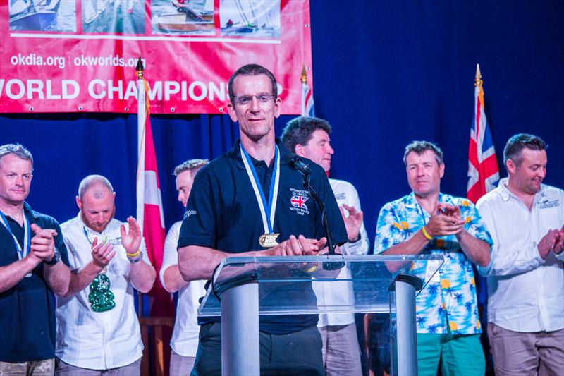Nick Craig wins the 2017 OK Dinghy Worlds photo copyright Alastair Deaves taken at Barbados Yacht Club and featuring the OK class