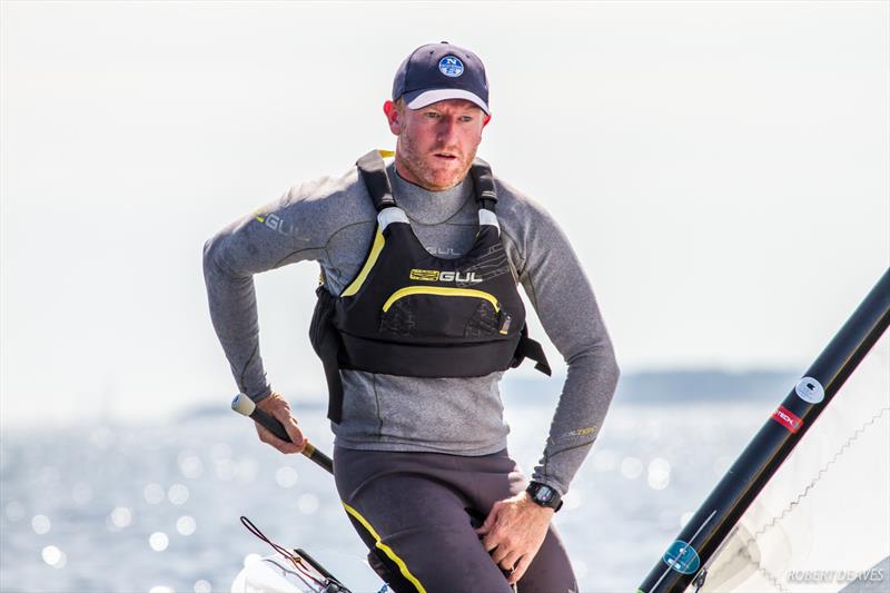 Charlie Cumbley on day 1 of the OK Dinghy European Championship - photo © Robert Deaves