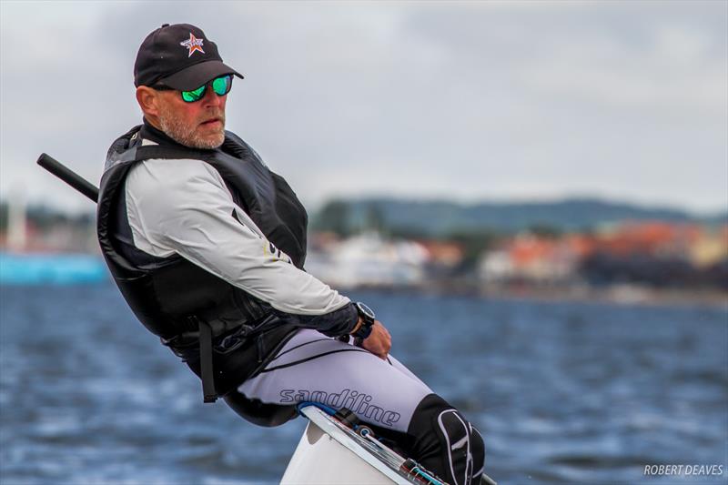Henrik Kofoed Larsen on day 3 of the OK Dinghy European Championship photo copyright Robert Deaves taken at  and featuring the OK class
