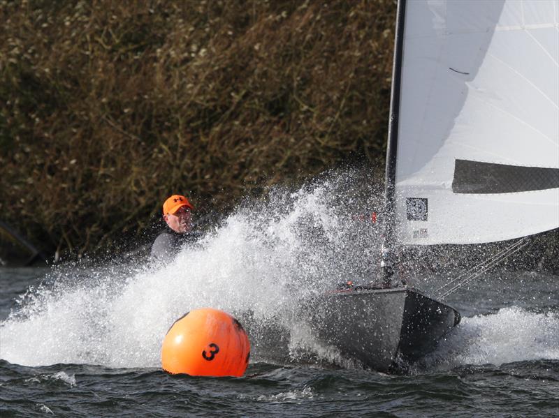 Battling Storm Brian during the South Staffs OK Open photo copyright Tim Coleshaw taken at South Staffordshire Sailing Club and featuring the OK class