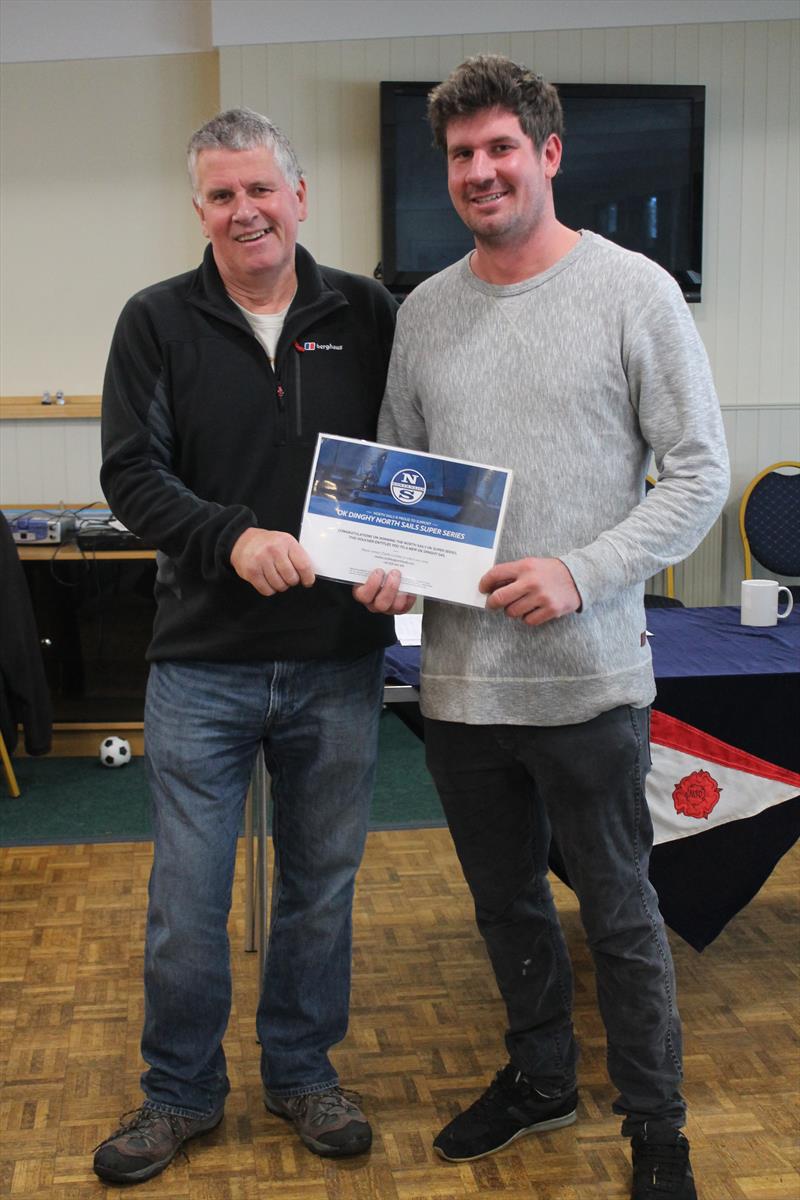 Luke wins the North Sails voucher photo copyright Deryck Lovegrove taken at Northampton Sailing Club and featuring the OK class