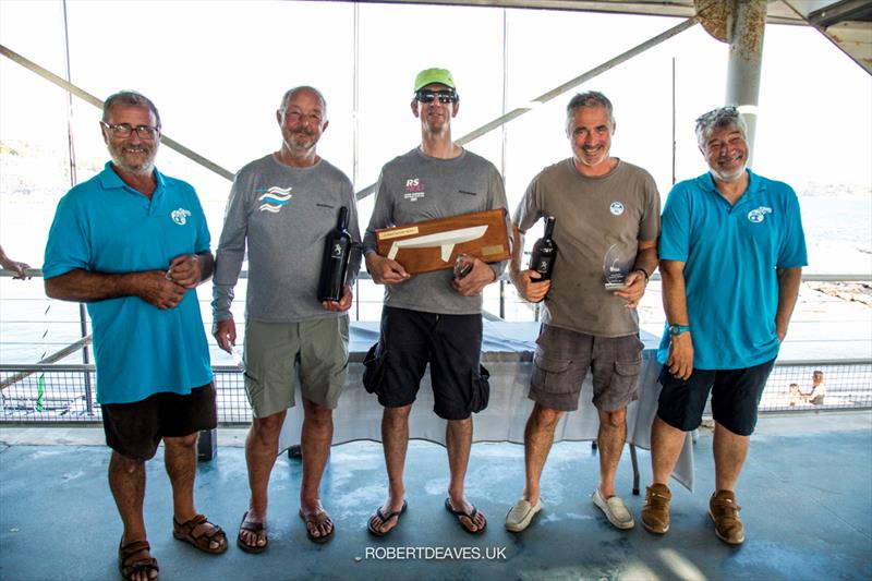 Top three in the OK Dinghy Autumn Trophy 2021 photo copyright Robert Deaves taken at Société Nautique de Bandol and featuring the OK class