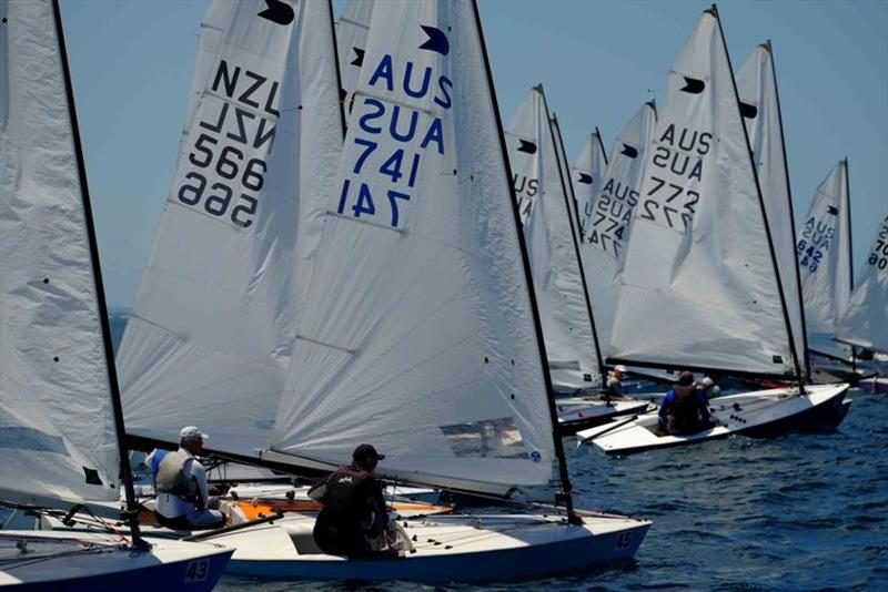 Fleet at the start line for day three of the 56th OK Dinghy National Championships 2018 photo copyright Southport Yacht Club taken at  and featuring the OK class