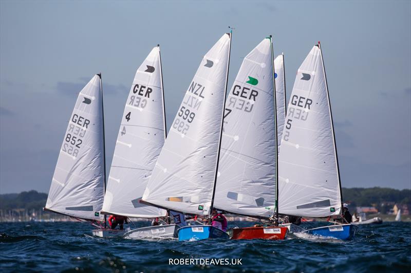 Close racing - 2022 Kieler Woche photo copyright Robert Deaves taken at Kieler Yacht Club and featuring the OK class