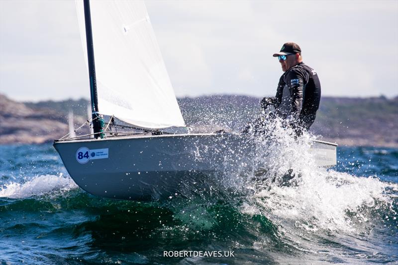 Thomas Hansson-Mild, SWE - OK Dinghy World Championship photo copyright Robert Deaves taken at  and featuring the OK class