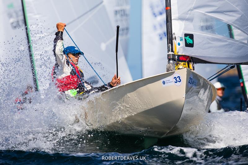 Hans Elkjaer, SWE - OK Dinghy World Championship photo copyright Robert Deaves taken at  and featuring the OK class