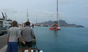PRB's rapid rudder repair in the port of Mindelo, Sao Vicente in the Cape Verde Islands - photo © PRB / TJV