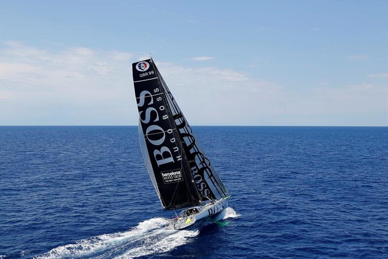 Hugo Boss wins the IMOCA Ocean Masters New York to Barcelona race photo copyright Benoit Stichelbaut / Sea & Co taken at  and featuring the IMOCA class