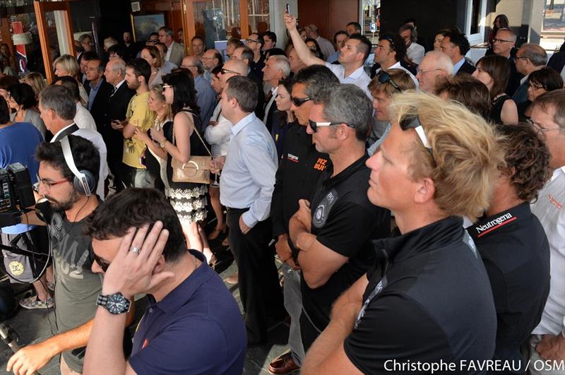 IMOCA Ocean Masters New York to Barcelona race prize giving photo copyright Christophe Favreau / OSM taken at  and featuring the IMOCA class