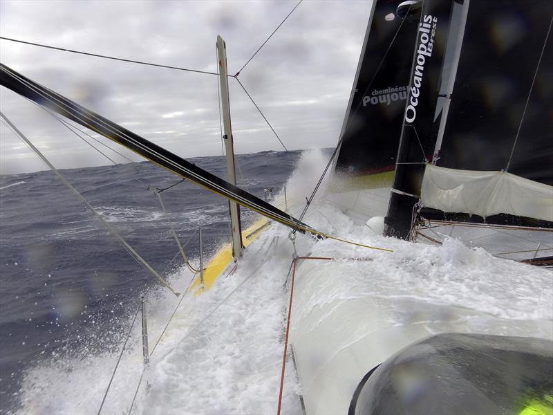 Onboard Cheminées Poujoulat during the Barcelona World Race photo copyright Bernard Stamm & Jean le Cam / Barcelona World Race 2014-15 taken at  and featuring the IMOCA class
