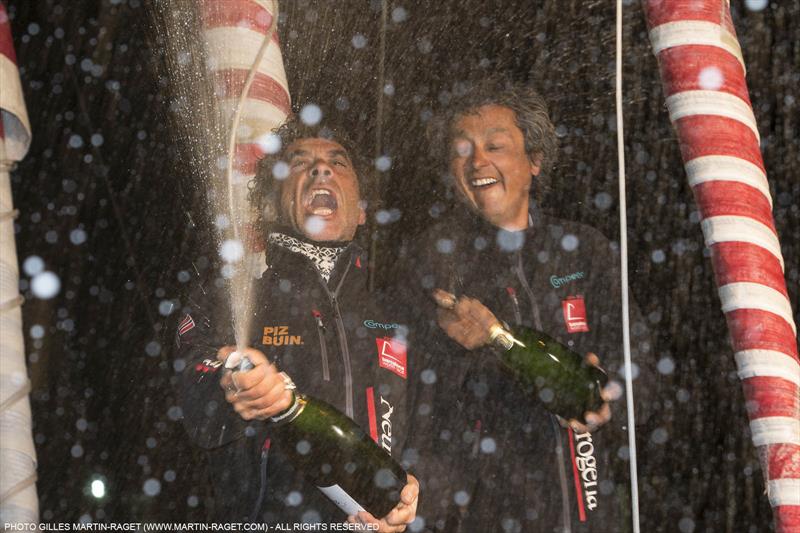 Guillermo Altadill and José Muñoz on Neutrogena finish 2nd in the Barcelona World Race photo copyright Gilles Martin-Raget / Barcelona World Race taken at  and featuring the IMOCA class