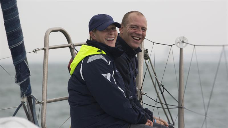 Zara Phillips and Mike Tindall onboard Artemis Ocean Racing for the start of the Artemis Challenge photo copyright Mark Lloyd / www.lloyd-images.com taken at Cowes Combined Clubs and featuring the IMOCA class