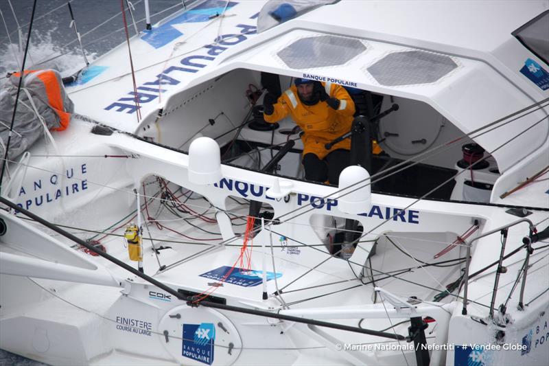 Banque Populaire VIII off the Kerguelen Islands in the 8th Vendée Globe photo copyright Marine Nationale / Nefertiti / Vendee Globe taken at  and featuring the IMOCA class