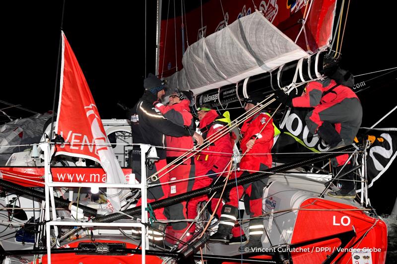 Jeremie Beyou on Maitre Coq finishes 3rd in the Vendée Globe 2016-17 photo copyright Vincent Curutchet / DPPI / Vendee Globe taken at  and featuring the IMOCA class