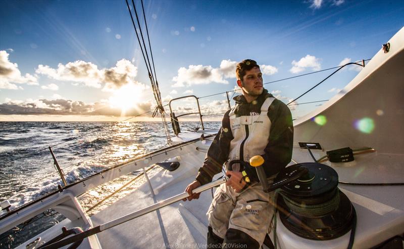 Vendee2020Vision crew onboard Artemis Ocean Racing photo copyright Alex Palmer taken at  and featuring the IMOCA class