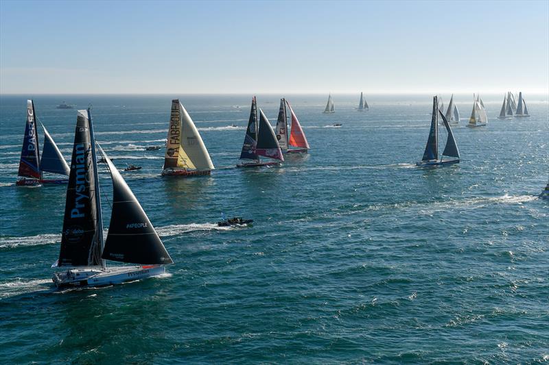 Vendée Globe start photo copyright Jean-Louis Carli / Alea #VG2020 taken at  and featuring the IMOCA class